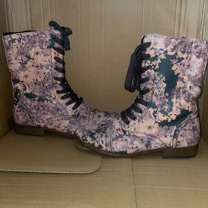 Muted Watercolor Combat Boots.